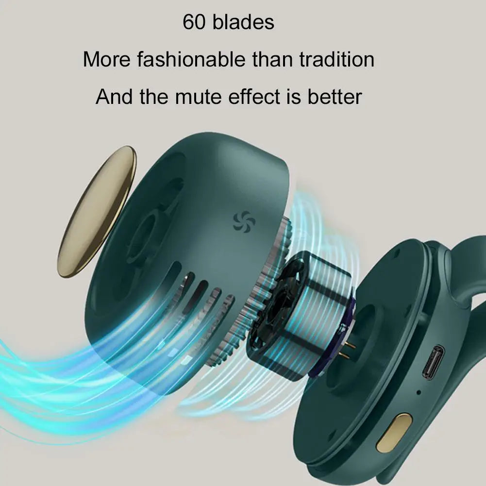 Ventilateur portable sans pales Adanis'Air, brise 360° silencieuse et rechargeable USB