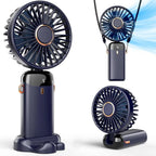 Mini ventilateur de cou pliable Adanis'Air, 3000 mAh, écran LED et 5 vitesses