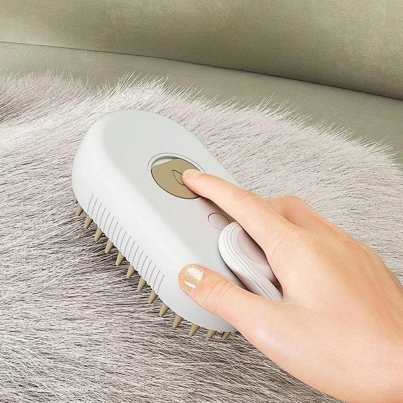 Brosse Vapeur 3-en-1 Pour Chien & Chat – Toilettage, Massage et Élimination des Poils