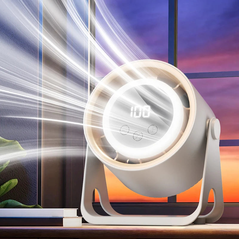 Ventilateur de bureau sans pales Adanis'Air, silencieux avec veilleuse LED et recharge USB