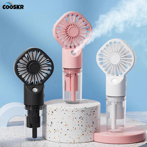 Ventilateur brumisateur portable Adanis'Air 2-en-1, spray d'eau et ventilation, rechargeable USB