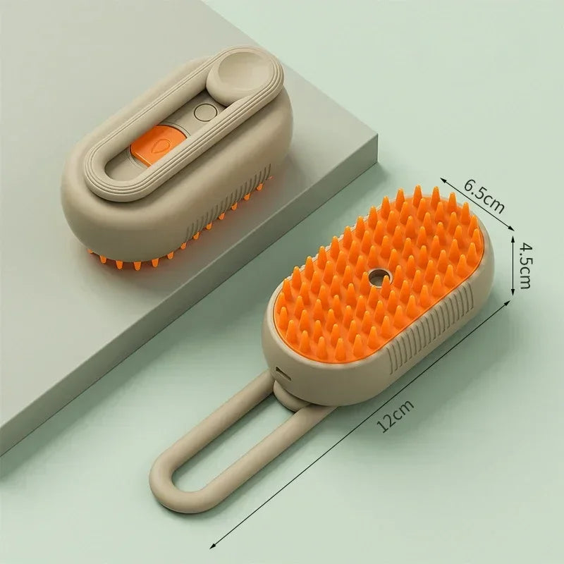 Brosse Vapeur 3-en-1 Pour Chien & Chat – Toilettage, Massage et Élimination des Poils