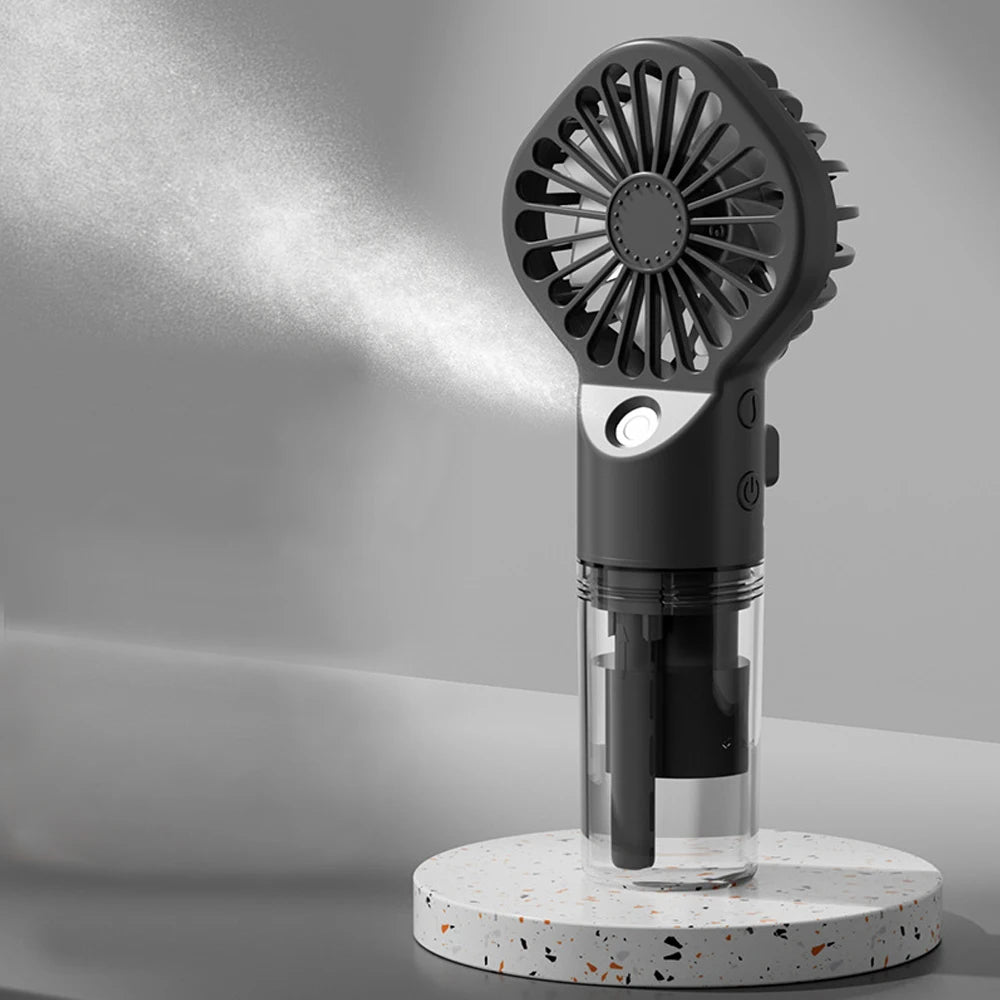 Ventilateur brumisateur portable Adanis'Air 2-en-1, spray d'eau et ventilation, rechargeable USB