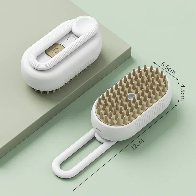 Brosse Vapeur 3-en-1 Pour Chien & Chat – Toilettage, Massage et Élimination des Poils