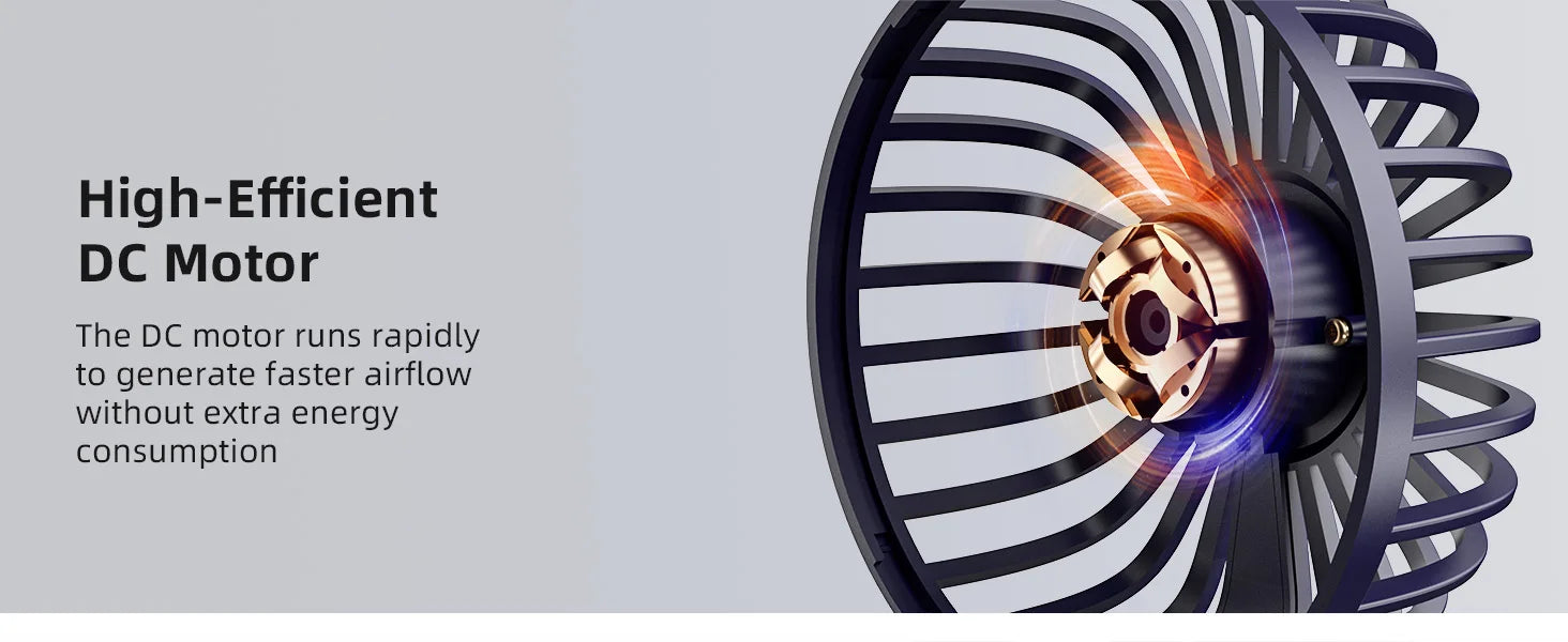 Mini ventilateur de cou pliable Adanis'Air, 3000 mAh, écran LED et 5 vitesses