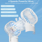 Ventilateur brumisateur portable Adanis'Air 2-en-1, spray d'eau et ventilation, rechargeable USB