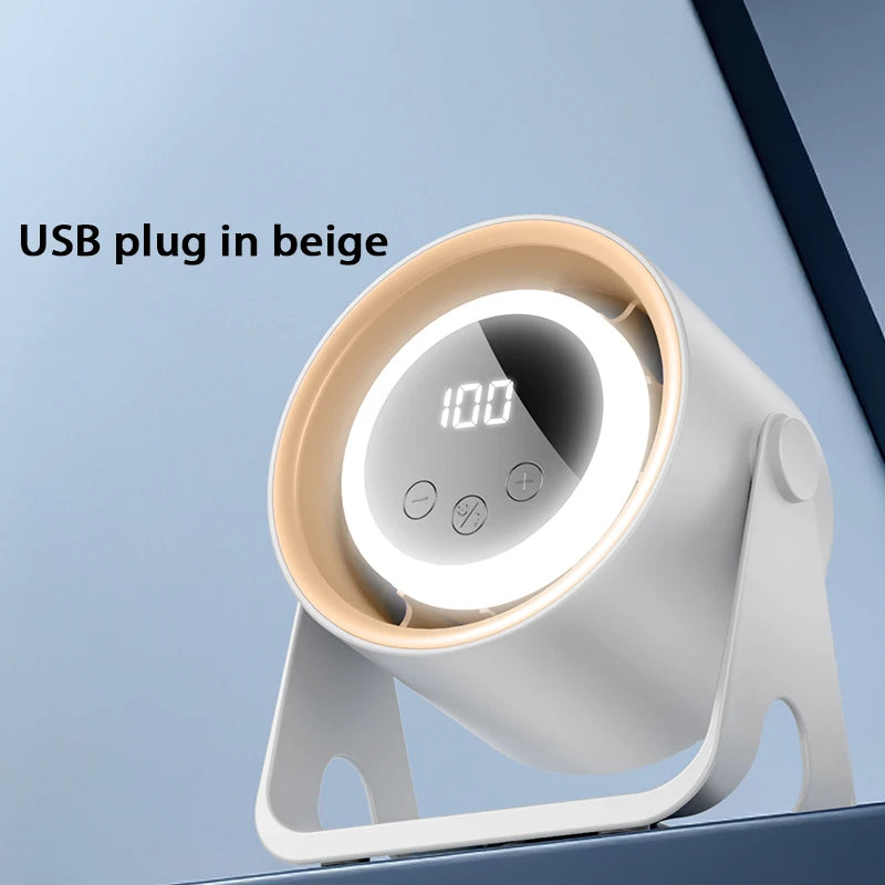 Ventilateur de bureau sans pales Adanis'Air, silencieux avec veilleuse LED et recharge USB