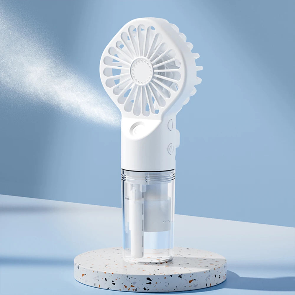 Ventilateur brumisateur portable Adanis'Air 2-en-1, spray d'eau et ventilation, rechargeable USB