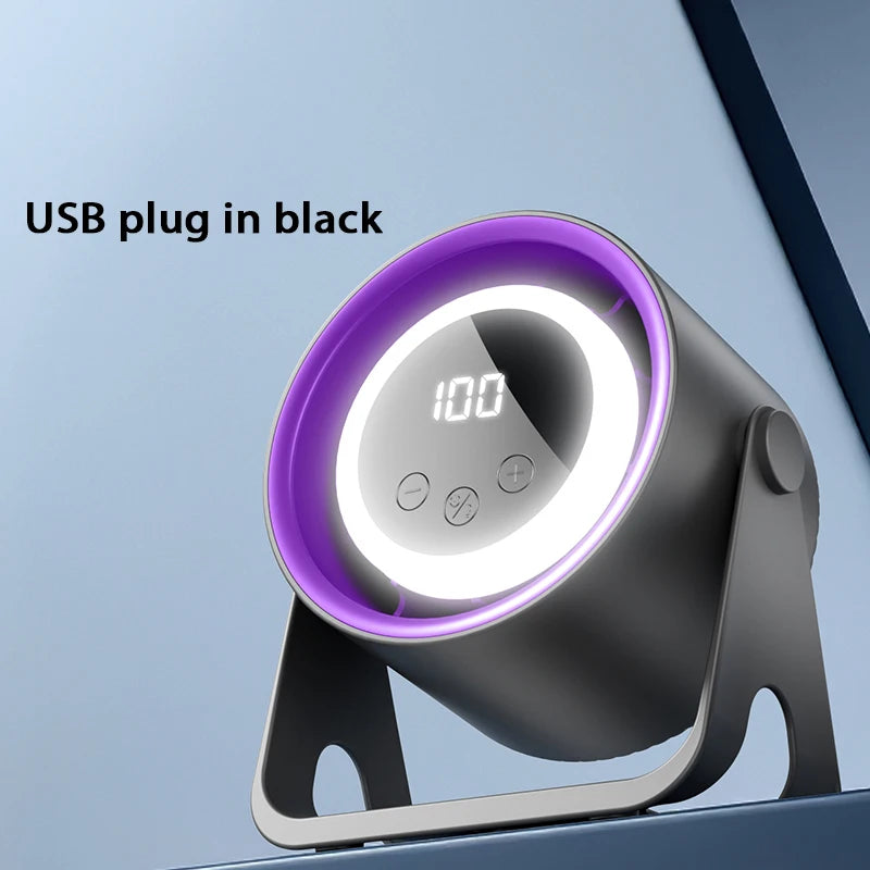 Ventilateur de bureau sans pales Adanis'Air, silencieux avec veilleuse LED et recharge USB