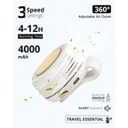 Ventilateur portable sans pales Adanis'Air, brise 360° silencieuse et rechargeable USB