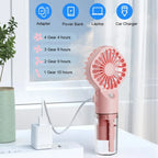 Ventilateur brumisateur portable Adanis'Air 2-en-1, spray d'eau et ventilation, rechargeable USB
